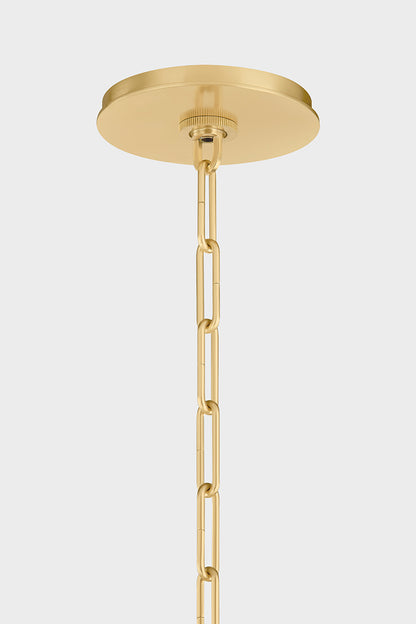 Hudson Valley Durland 13-Light Chandelier Aged Brass detail view 2