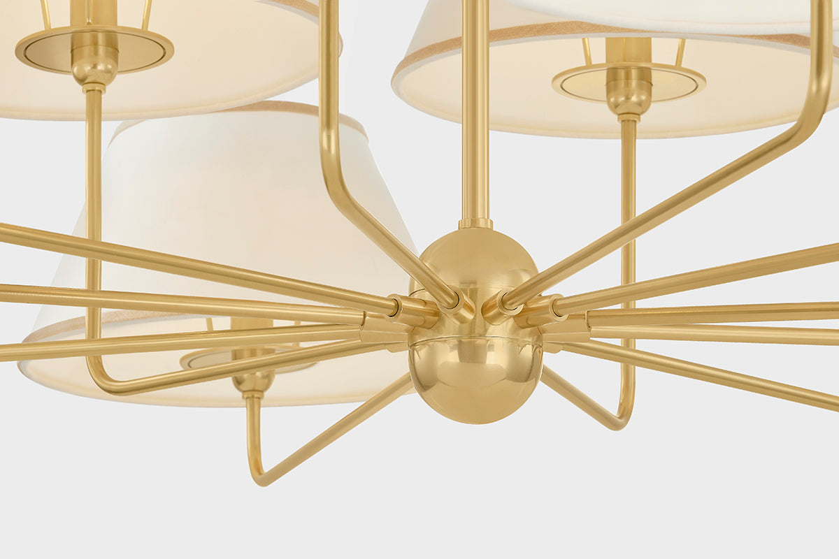 Hudson Valley Durland 13-Light Chandelier Aged Brass detail view 4