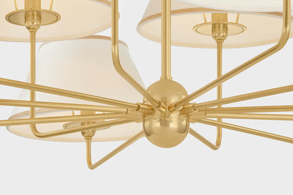 Hudson Valley Durland 13-Light Chandelier Aged Brass detail view 4