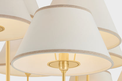 Hudson Valley Durland 13-Light Chandelier Aged Brass detail view 5