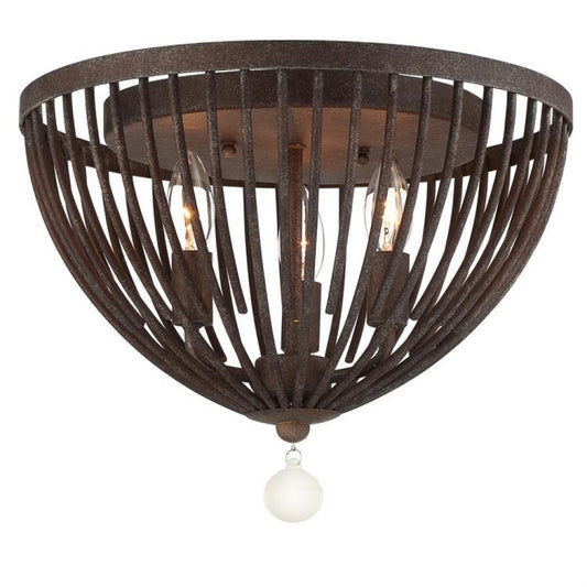 Crystorama Duval Flush Mount Forged Bronze