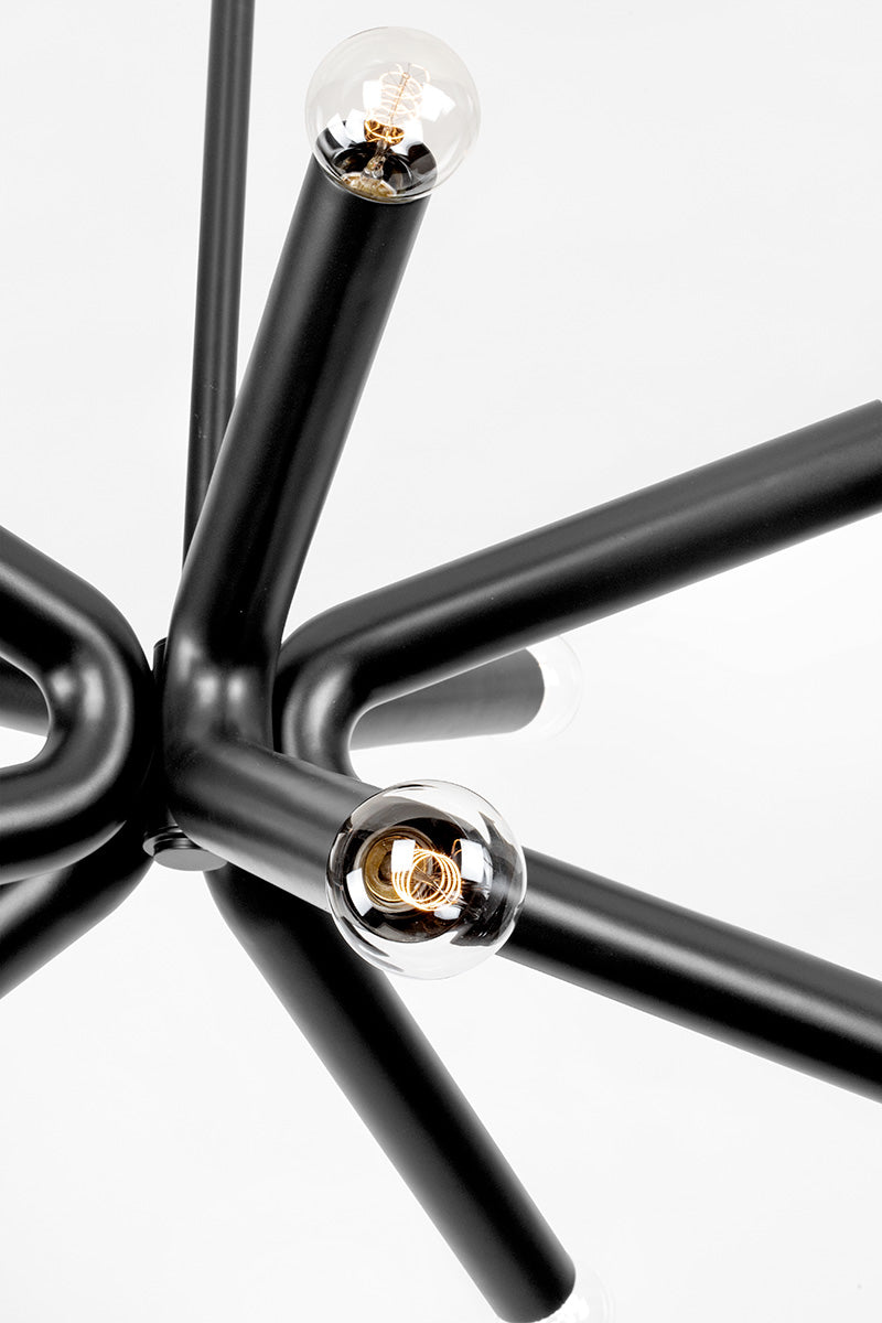 Troy Dash Chandelier Soft Black Detail 1