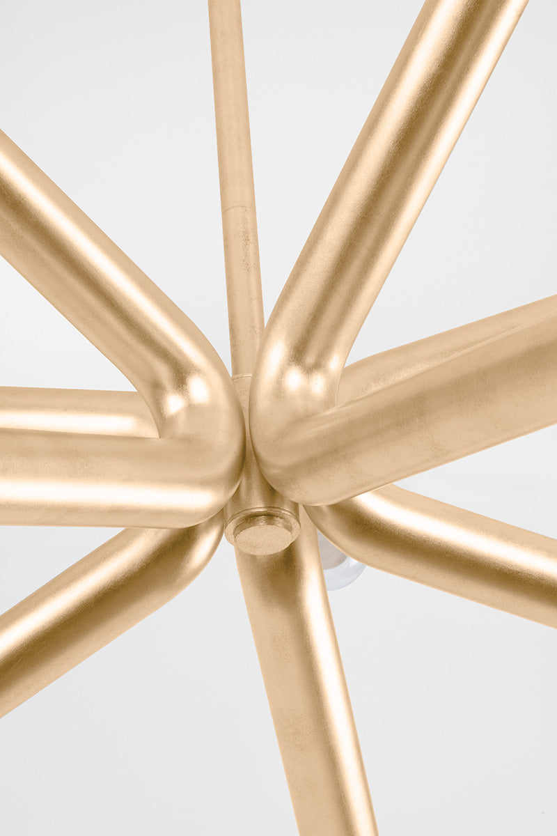 Troy Dash Chandelier Vintage Gold Leaf Detail 1