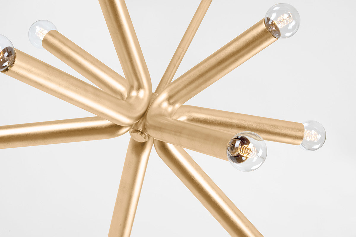 Troy Dash Chandelier Vintage Gold Leaf Detail 2