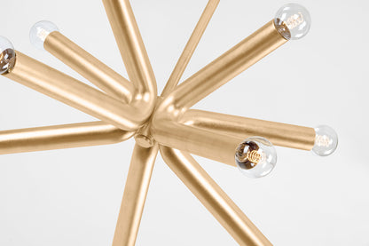 Troy Dash Chandelier Vintage Gold Leaf Detail 2