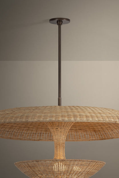 Troy Draco Pendant Bronze Leaf Detail 1