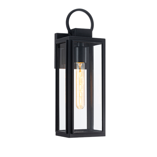 Matteo Lighting Crosby 16" Outdoor Wall Lantern in Matte Black (E20101MB)