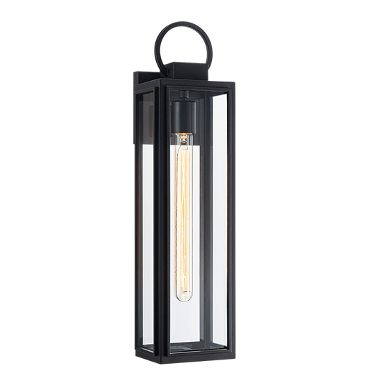 Matteo Lighting Crosby 21" Outdoor Wall Lantern in Matte Black (E20102MB)