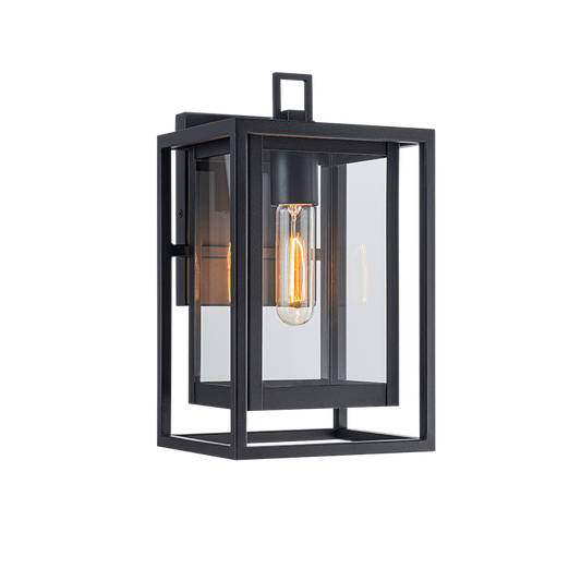 Matteo Lighting Stratford 12" Outdoor Wall Lantern in Matte Black (E20201MB)