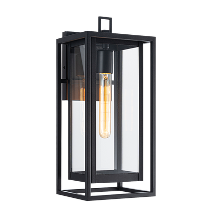 Matteo Lighting Stratford 16" Outdoor Wall Lantern in Matte Black (E20202MB)