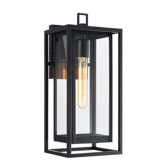 Matteo Lighting Stratford 16" Outdoor Wall Lantern in Matte Black (E20202MB)
