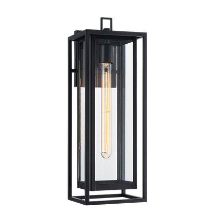 Matteo Lighting Stratford 20" Outdoor Wall Lantern in Matte Black (E20203MB)