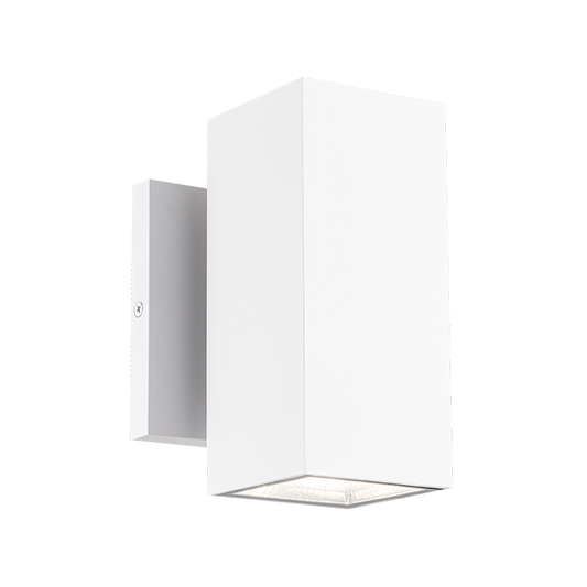 Matteo Lighting Kubular 7" 2-Light LED Outdoor Wall Sconce in Matte White (E20612MW)