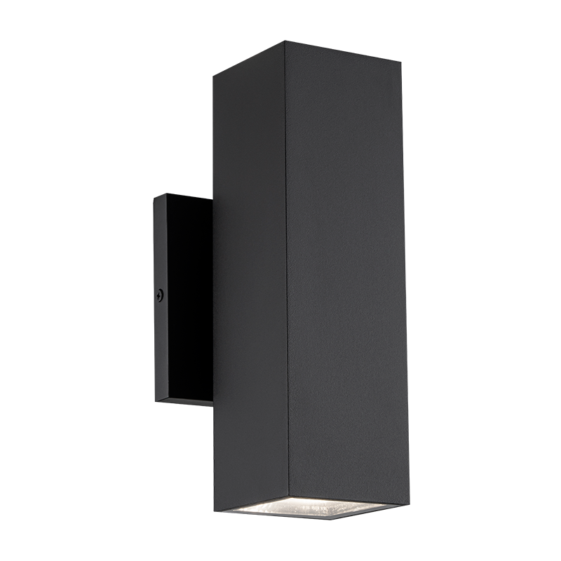 Matteo Lighting Kubular 10" 2-Light LED Outdoor Wall Sconce in Matte Black (E20622MB)