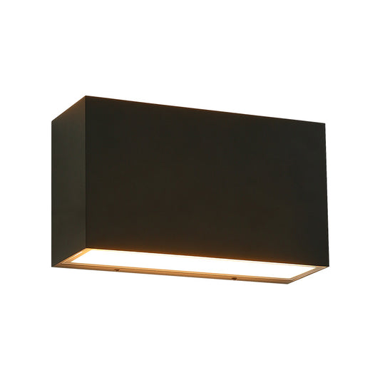 Matteo Lighting Dexter 8" Horizontal 2-Light LED Outdoor Wall Sconce in Matte Black (E21008MB)