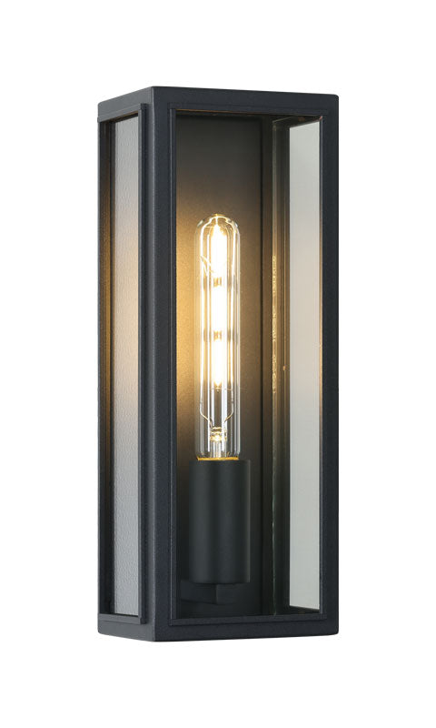 Matteo Lighting Gallagher 14" Outdoor Wall Lantern in Matte Black (E21501MB)