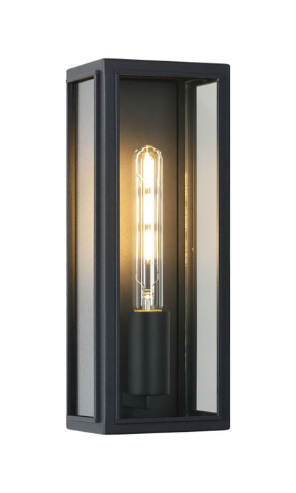 Matteo Lighting Gallagher 14" Outdoor Wall Lantern in Matte Black (E21501MB)