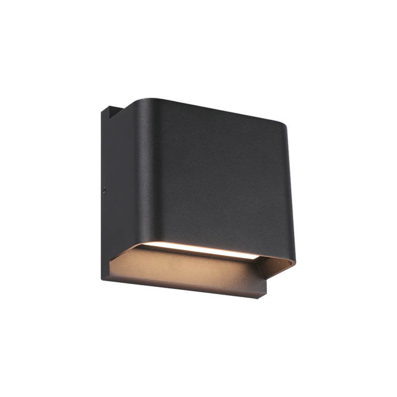 Matteo Lighting Notch 5" LED Outdoor Wall Sconce in Matte Black (E21605MB)