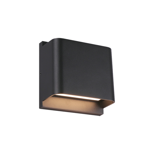 Matteo Lighting Notch 5" LED Outdoor Wall Sconce in Matte Black (E21605MB)