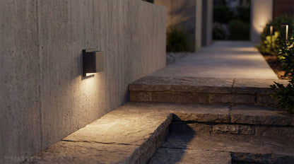 Matteo Lighting Notch 5" LED Outdoor Wall Sconce in Matte Black (E21605MB) – alternate view