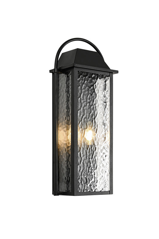 Matteo Lighting Dew 19" 2-Light Outdoor Wall Lantern in Matte Black (E22002MB)