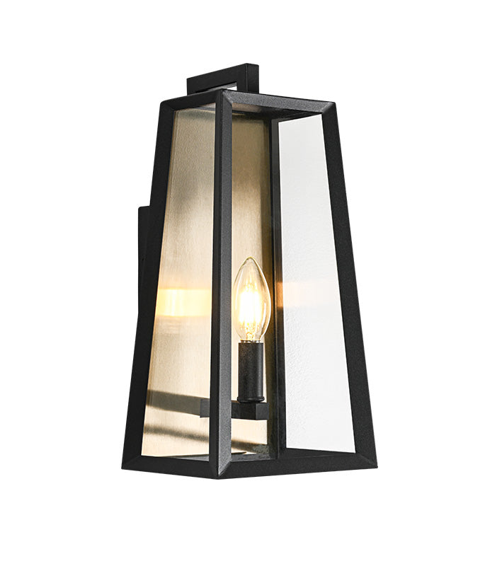 Matteo Lighting Aviv 14" Outdoor Wall Lantern in Matte Black (E22101MB)
