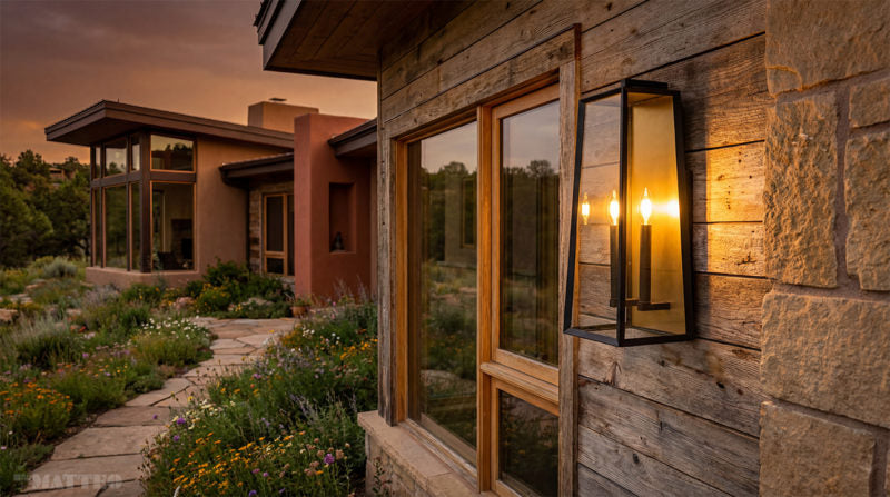 Matteo Lighting Aviv 21" 2-Light Outdoor Wall Lantern in Matte Black (E22102MB) – alternate view
