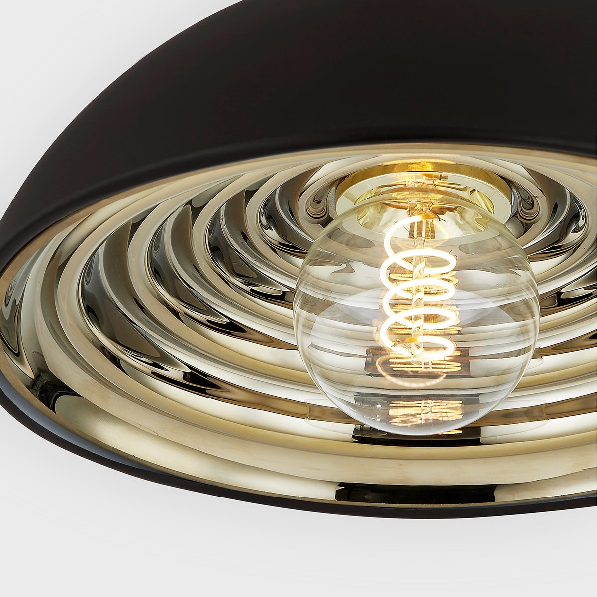 Troy Eclipse Flush Mount Soft Black Detail 1