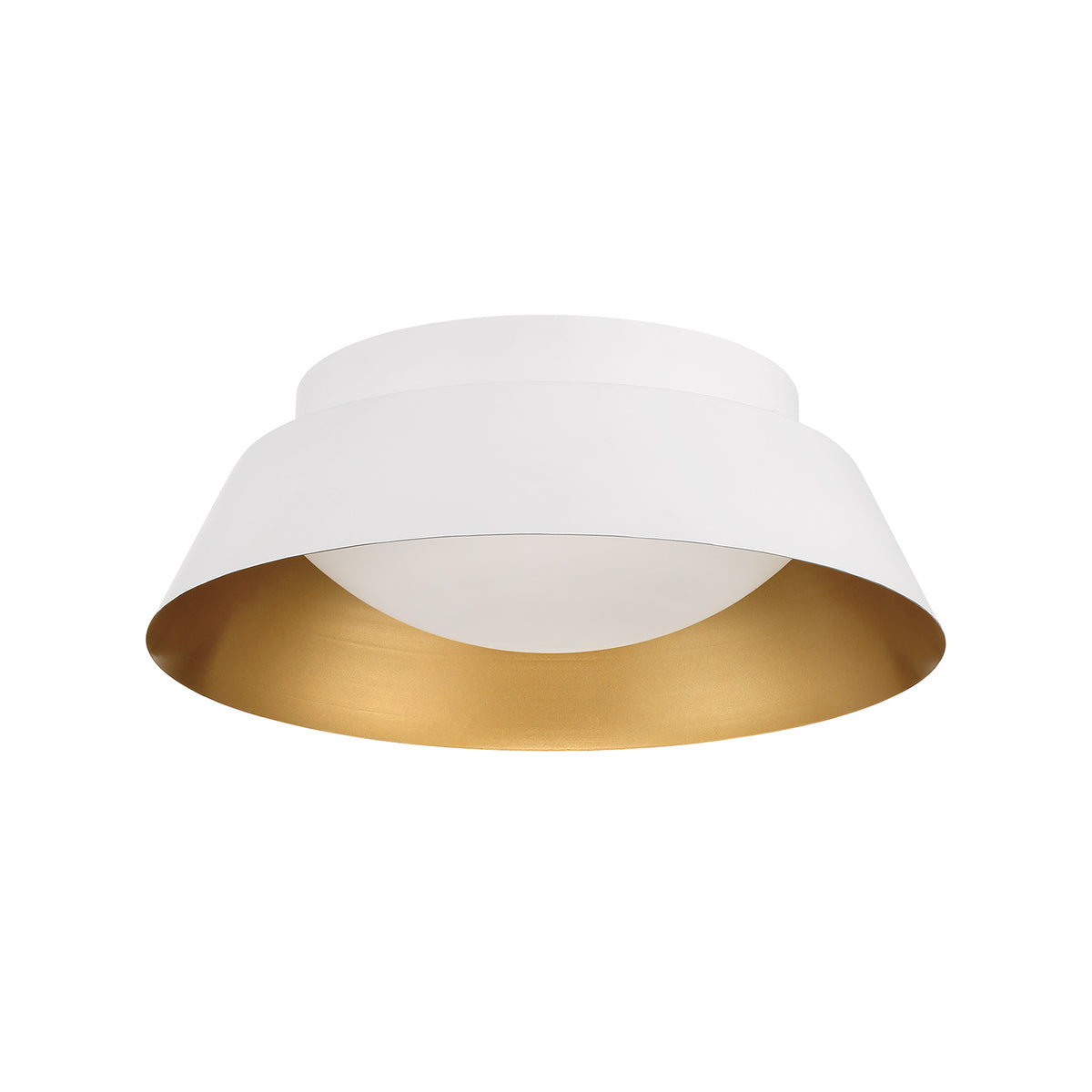 Crystorama Donoven 2-Light Flush Mount White, Gold - detail