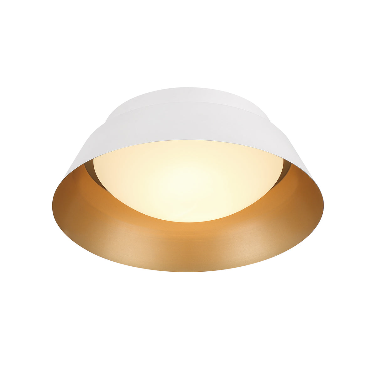 Crystorama Donoven 2-Light Flush Mount White, Gold - detail