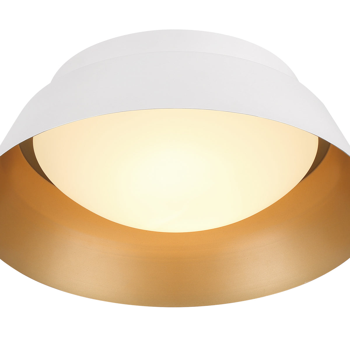 Crystorama Donoven 2-Light Flush Mount White, Gold - detail