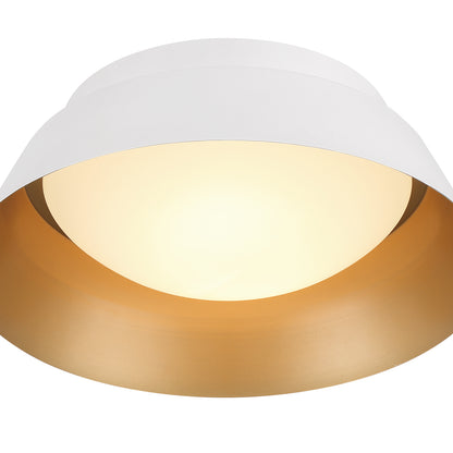 Crystorama Donoven 2-Light Flush Mount White, Gold - detail