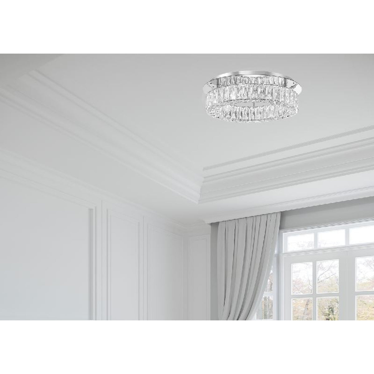 Crystorama Kinsley 18" LED Flush Mount - lifestyle