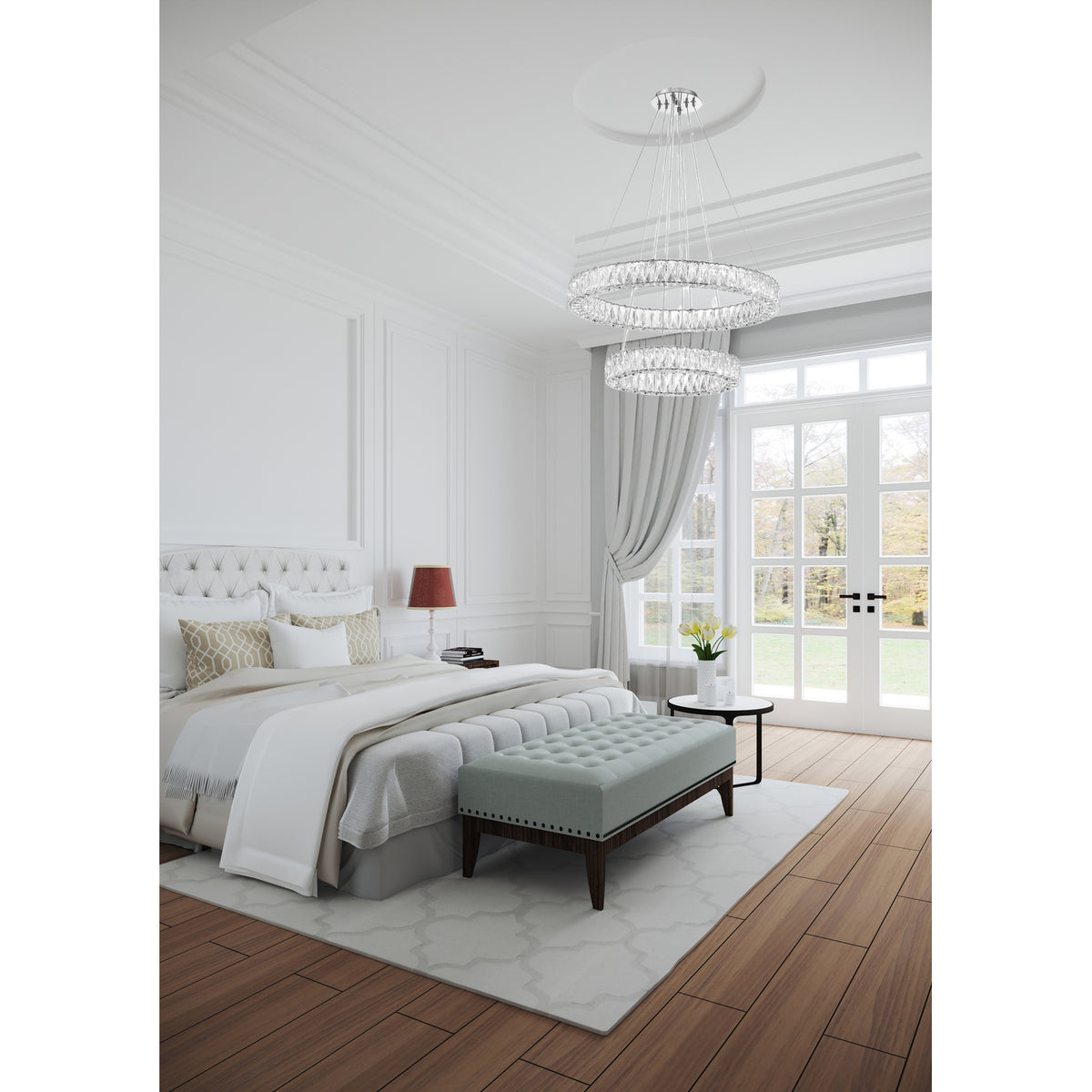 Crystorama Kinsley 28" LED Chandelier - lifestyle