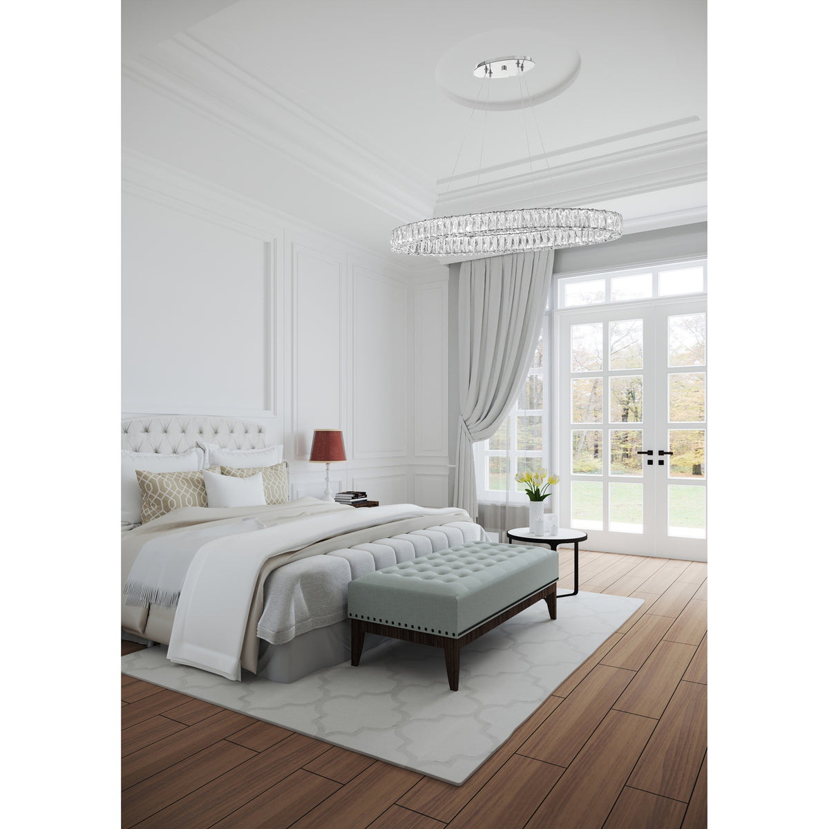 Crystorama Kinsley 39" LED Linear Chandelier - lifestyle