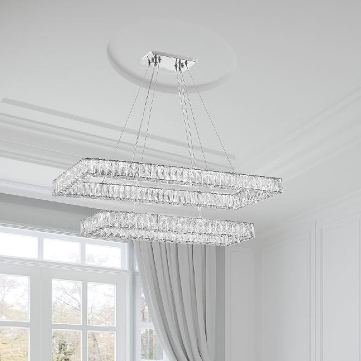 Crystorama Kinsley 41.5" LED Chandelier - lifestyle