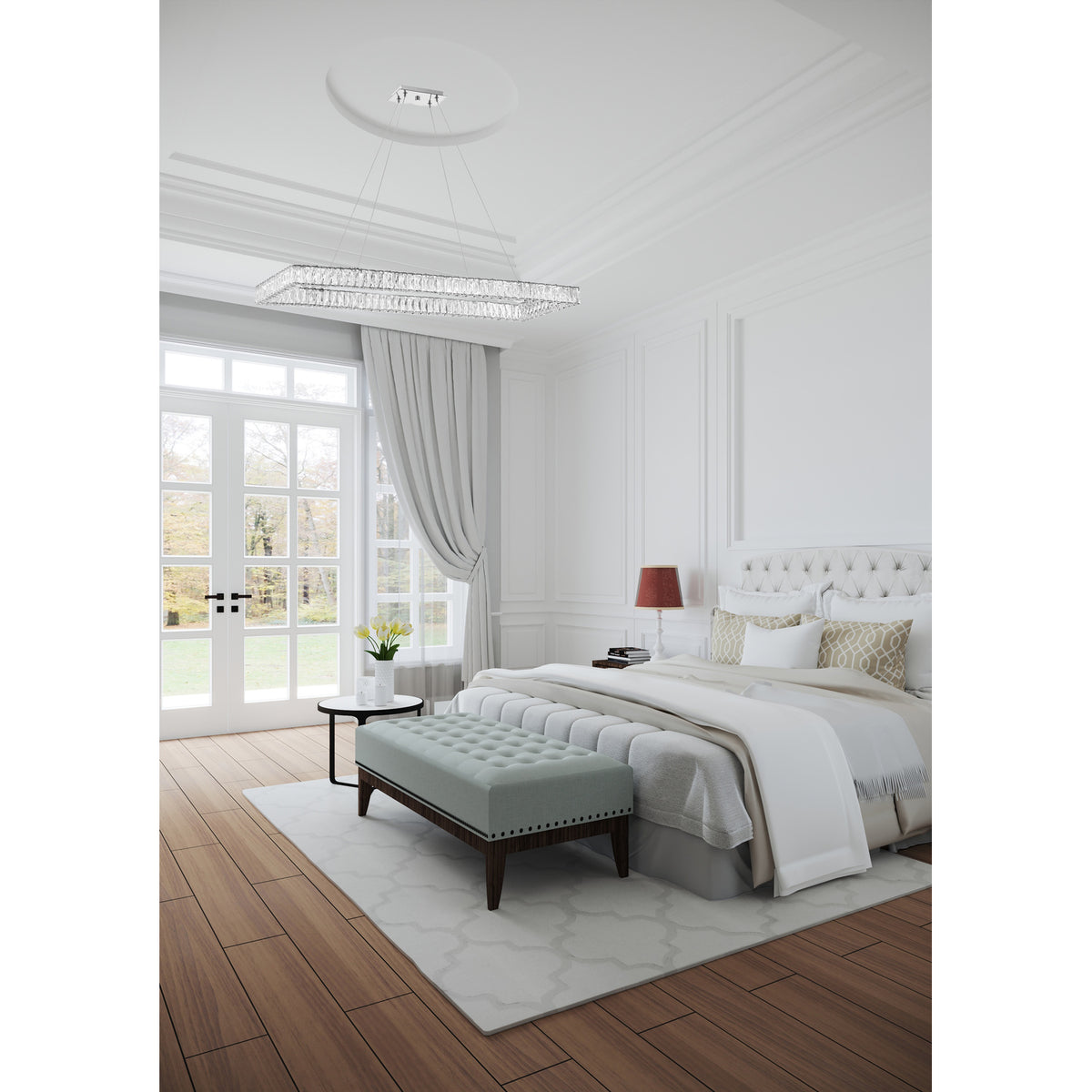 Crystorama Kinsley 50" LED Chandelier - lifestyle