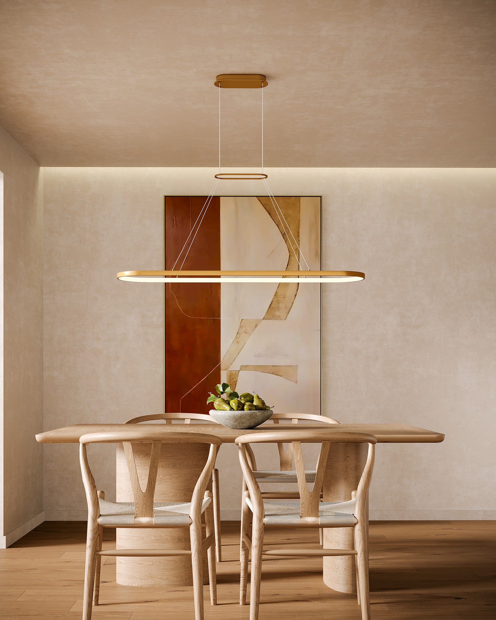 Kuzco Lighting Inc Eerie 47-in LED Pendant Black