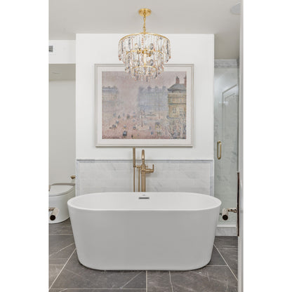Elsa 3 Light Antique Gold Pendant