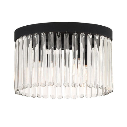 Crystorama Emory 4-Light Flush Mount Black Forged