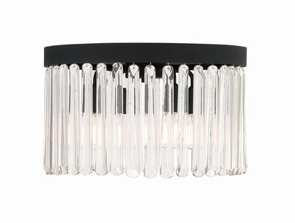 Crystorama Emory 4-Light Flush Mount Black Forged