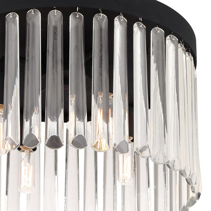 Crystorama Emory 4-Light Flush Mount Black Forged