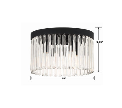 Crystorama Emory 4-Light Flush Mount - dimensions