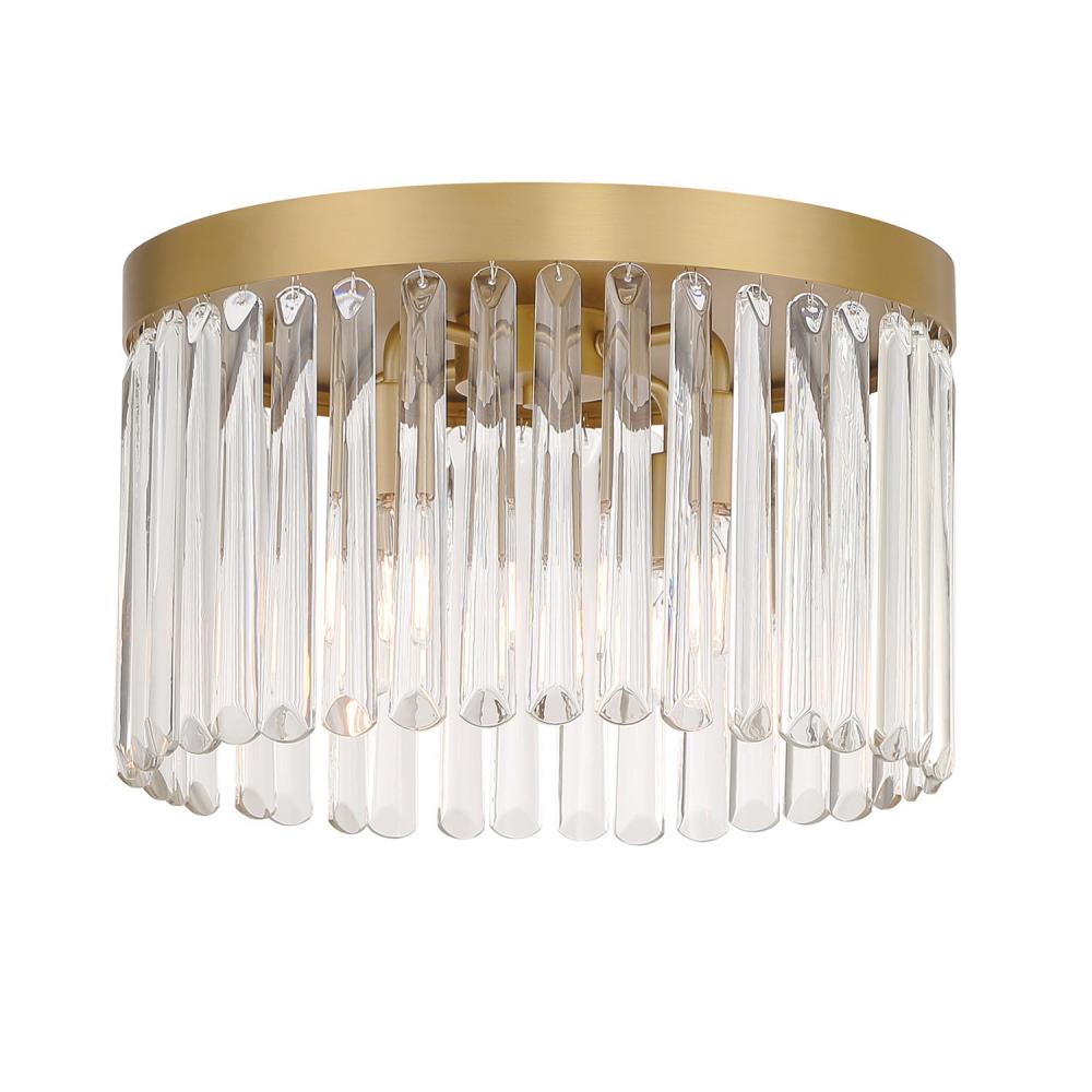 Crystorama Emory 4-Light Flush Mount Modern Gold