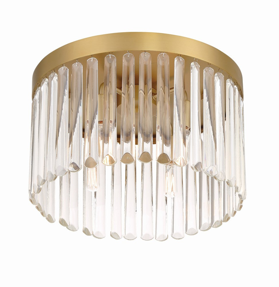 Crystorama Emory 4-Light Flush Mount Modern Gold