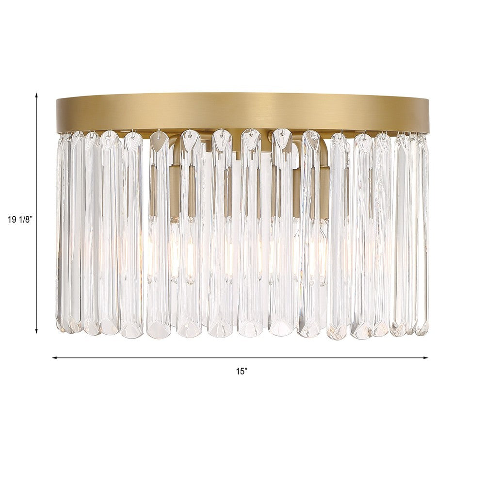 Crystorama Emory 4-Light Flush Mount - dimensions