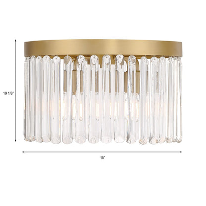 Crystorama Emory 4-Light Flush Mount - dimensions