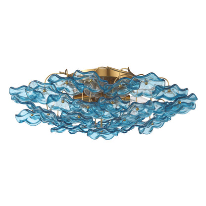 Crystorama Esme 22.5" 6-Light Semi-Flush Mount Blue - detail