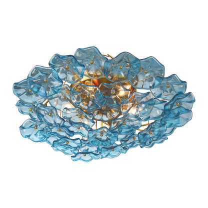 Crystorama Esme 22.5" 6-Light Semi-Flush Mount Blue - detail