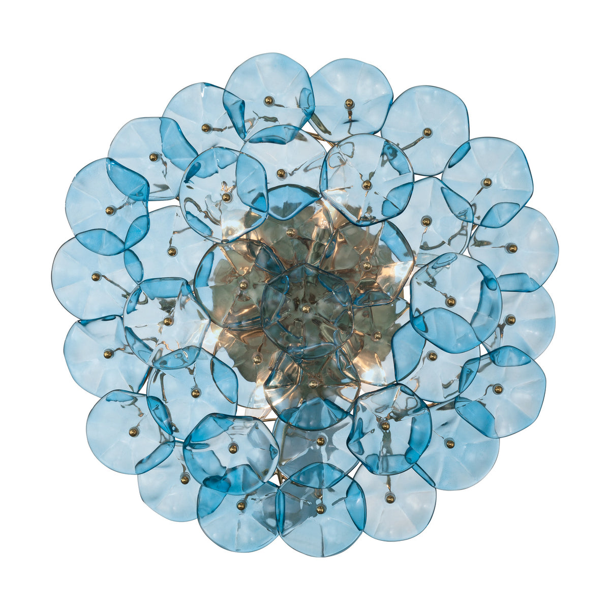 Crystorama Esme 22.5" 6-Light Semi-Flush Mount Blue - detail